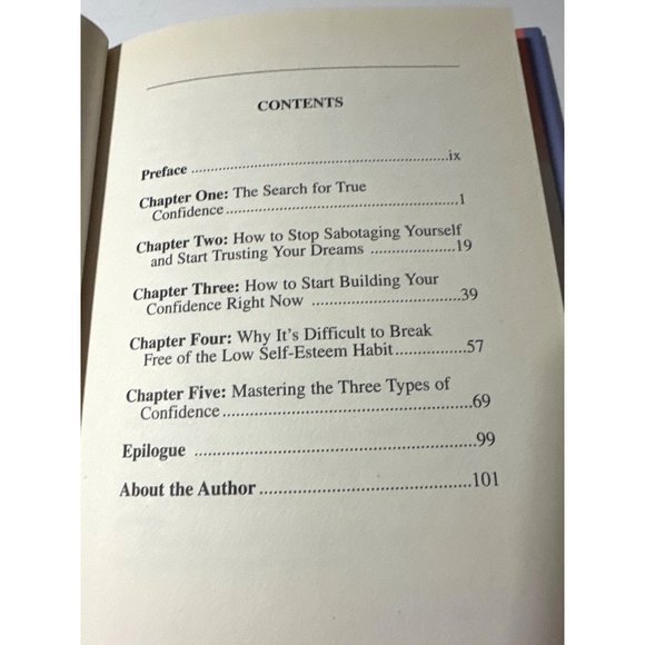 Confidence : Finding It and Living It by Barbara De Angelis Hardcover 1995 - Picture 5 of 6